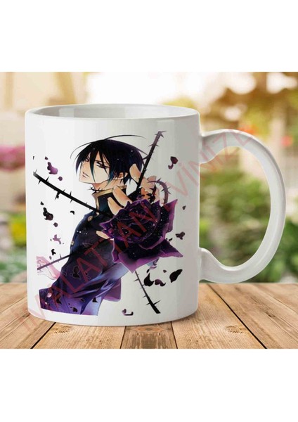 1-1692 Anime Iki Tarafı Baskılı Kupa Bardak