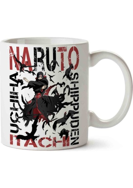 Naruto Itachı Uchıha - Naruto Shıppuden Iki Tarafı Baskılı Kupa Bardak