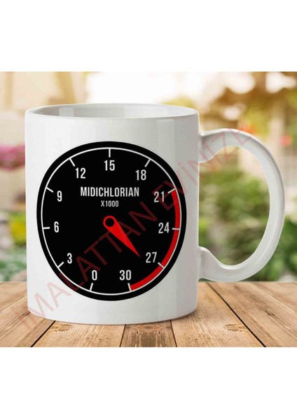 1-1565 Midichlorian x 1000 Iki Tarafı Baskılı Kupa Bardak