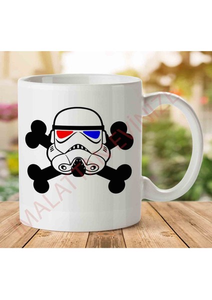 1-727 3D x Trooper Star Wars Iki Tarafı Baskılı Kupa Bardak