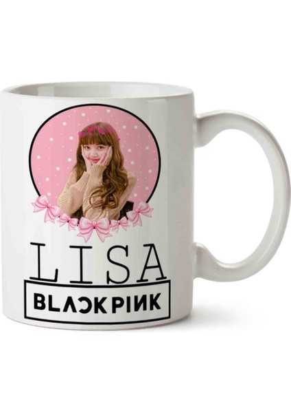 Black Pink Lisa Iki Tarafı Baskılı Kupa Bardak