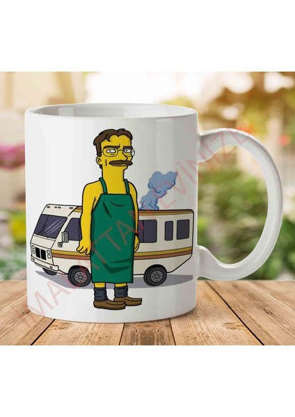1-936 Breaking Bad Simpsons Iki Tarafı Baskılı Kupa Bardak
