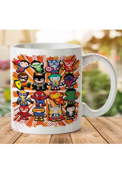 Bebek Kahramanlar Iki Tarafı Baskılı Kupa Bardak