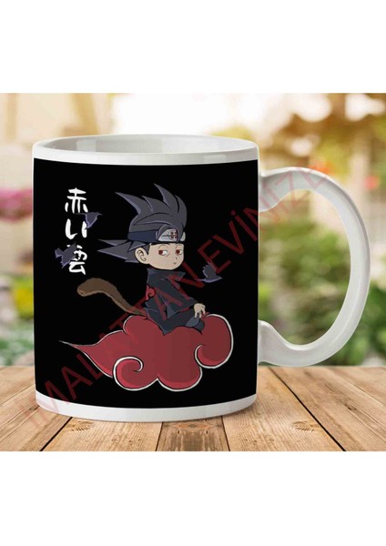 1-714 Itachi Uchiha Akatsuki Red Cloud Dragon Ball Z Naruto Iki Tarafı Baskılı Kupa Bardak