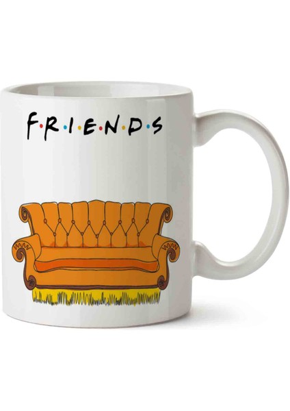 Central Perk Sofa Iki Tarafı Baskılı Kupa Bardak