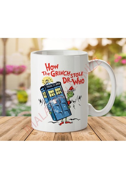 How-The-Grinch-Stole-Dr-Who-On-Light-Mugs Iki Tarafı Baskılı Kupa Bardak