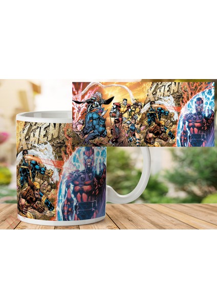 1-583 X-Men 2 Iki Tarafı Baskılı Kupa Bardak