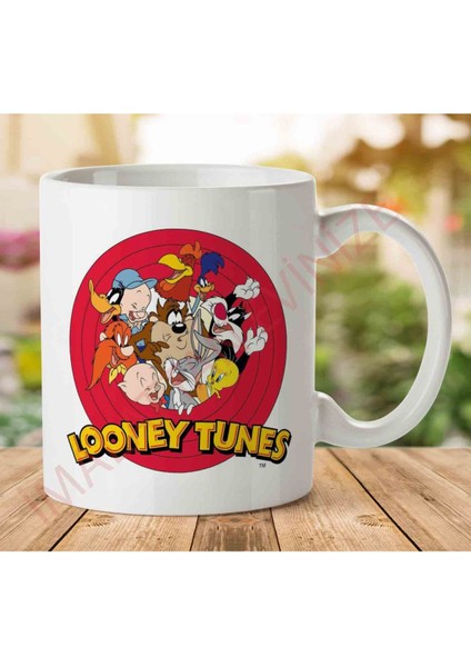 Looney Tunes Karakterler Iki Tarafı Baskılı Kupa Bardak