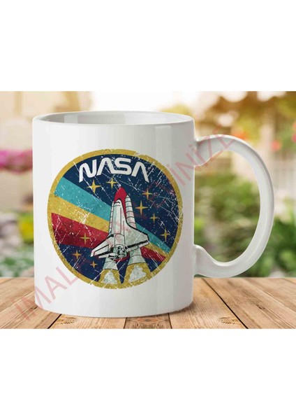 Nasa Roket Iki Tarafı Baskılı Kupa Bardak