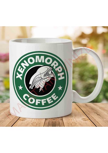 1-761 Alien Xenomorph Coffee Starbucks Iki Tarafı Baskılı Kupa Bardak
