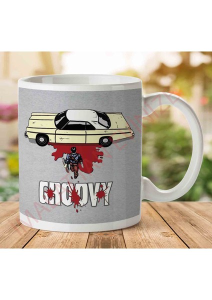 1-784 Ashkira Ash Vs Evil Dead Akira Groovy Mash Up Iki Tarafı Baskılı Kupa Bardak