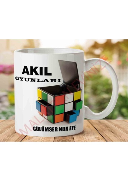 Akıl Oyunları Iki Tarafı Baskılı Kupa Bardak