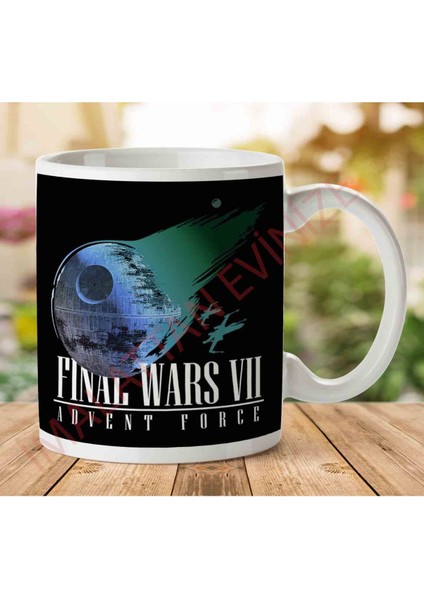 1-1390 Final Wars Star Wars Final Fantasy Mix Iki Tarafı Baskılı Kupa Bardak