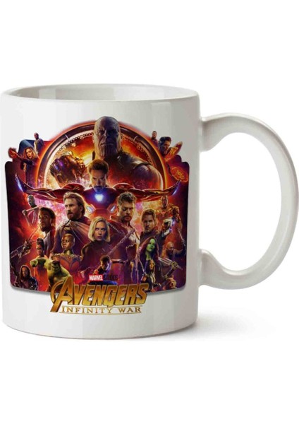 Marvel Avengers Infinity Wars Iki Tarafı Baskılı Kupa Bardak