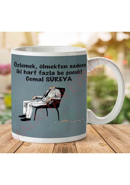 Cemal Süreya Özlemek Iki Tarafı Baskılı Kupa Bardak
