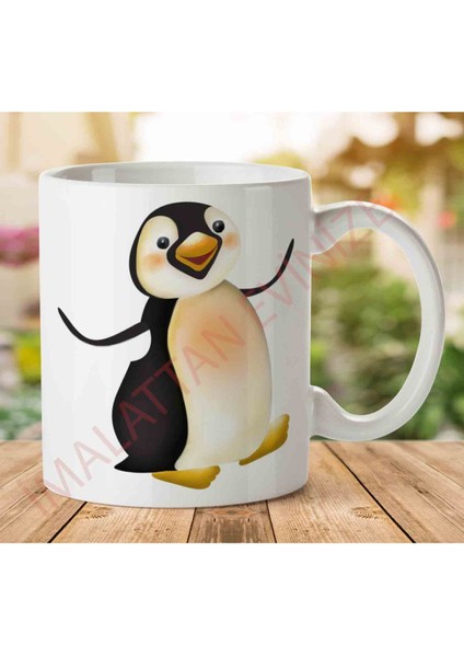 A2493 Penguen Iki Tarafı Baskılı Kupa Bardak