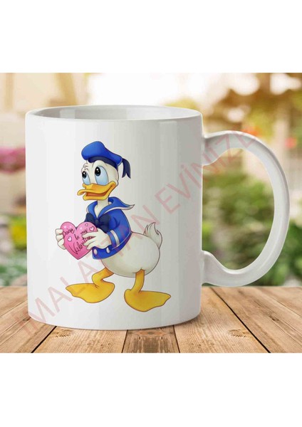 1-2342 Donald Duck Iki Tarafı Baskılı Kupa Bardak