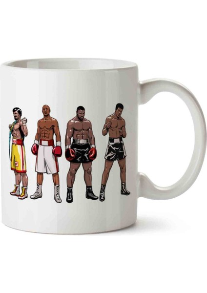 Muhammed Ali Boksörler Iki Tarafı Baskılı Kupa Bardak