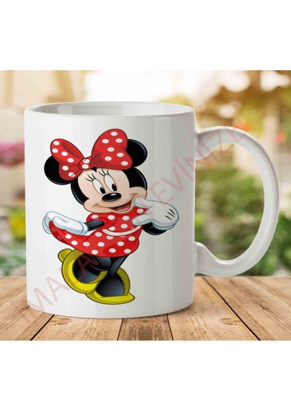 Minnie-Mouse Iki Tarafı Baskılı Kupa Bardak