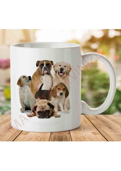 A2364 Köpekler Iki Tarafı Baskılı Kupa Bardak