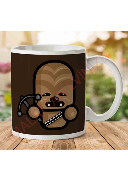 1-1939 Simpler Chewbacca Star Wars Iki Tarafı Baskılı Kupa Bardak
