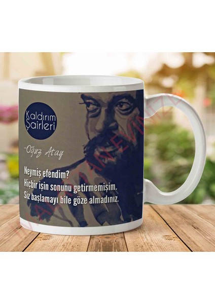 Oğuz Atay Neymiş Efendim Iki Tarafı Baskılı Kupa Bardak