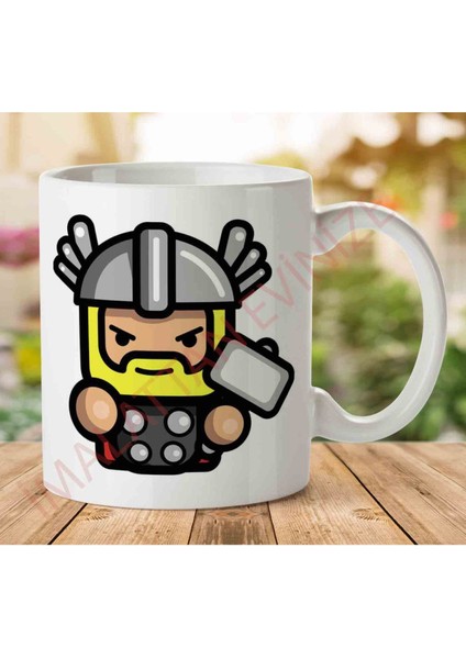 1-1985 Simpler Thor Son Of Odin Avengers Iki Tarafı Baskılı Kupa Bardak