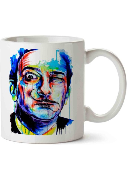 Salvador Dali Iki Tarafı Baskılı Kupa Bardak