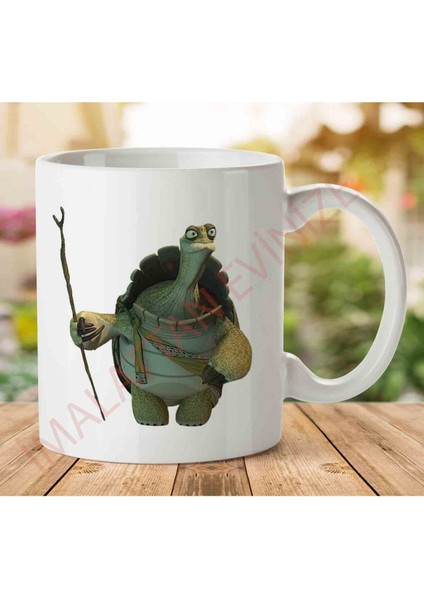 Kung-Fu-Panda-Turtle-Png Iki Tarafı Baskılı Kupa Bardak