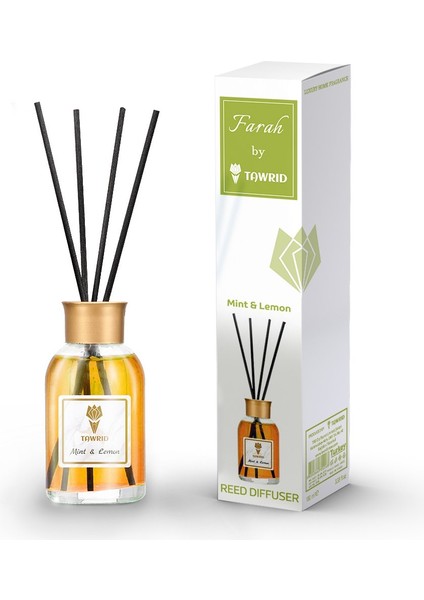 Farah Yuvarlak Bambu Çubuklu Oda Kokusu 100 ml Mint&lemon (Nane&limon)