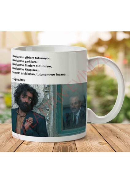 A2812 Oğuz Atay Tutunamıyor Insana Iki Tarafı Baskılı Kupa Bardak