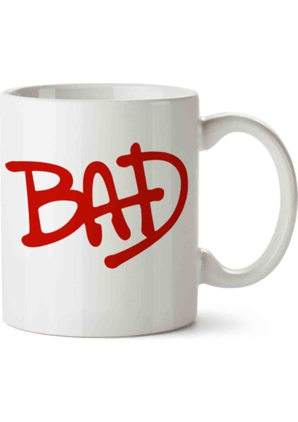 Michael Jackson Bad Iki Tarafı Baskılı Kupa Bardak