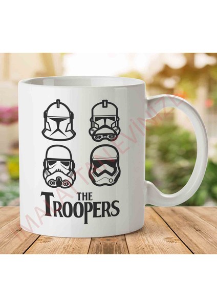 1-2207 The Troopers Beatles Star Wars Iki Tarafı Baskılı Kupa Bardak