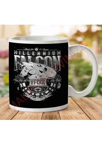 1-1459 Hunk A Junk Millennium Falcon Star Wars Iki Tarafı Baskılı Kupa Bardak