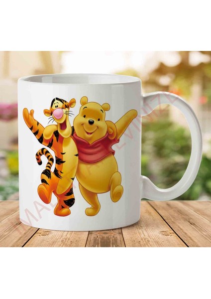 Winnie-The-Pooh-Free-Png-Image Iki Tarafı Baskılı Kupa Bardak