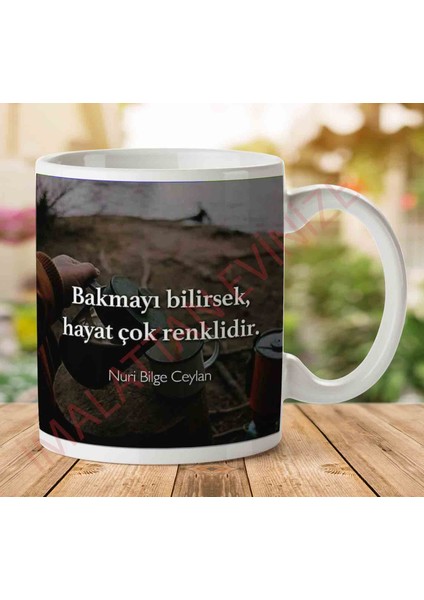 Nuri Blge Ceylan Hayat Çok Renkli Iki Tarafı Baskılı Kupa Bardak
