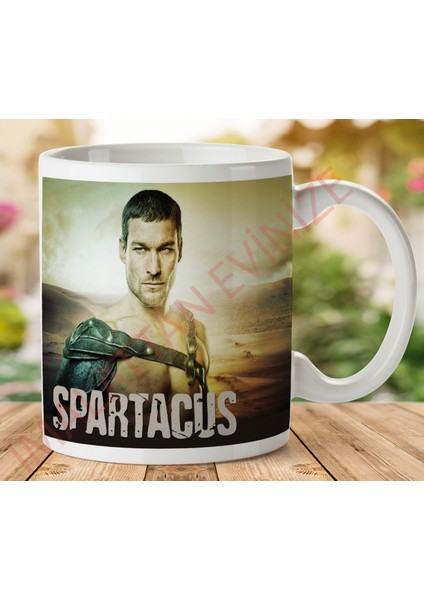 1-426 Spartacus Iki Tarafı Baskılı Kupa Bardak