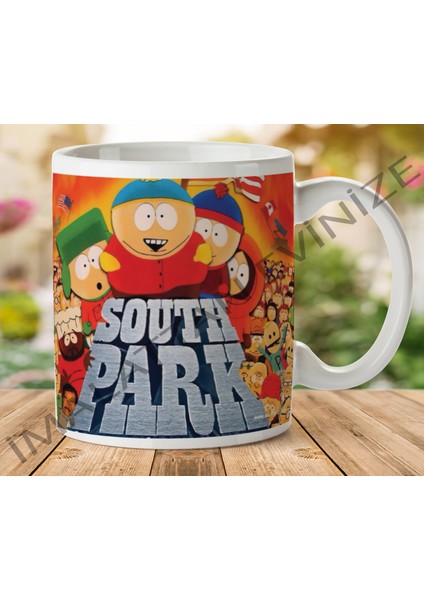 1-425 South Park Iki Tarafı Baskılı Kupa Bardak