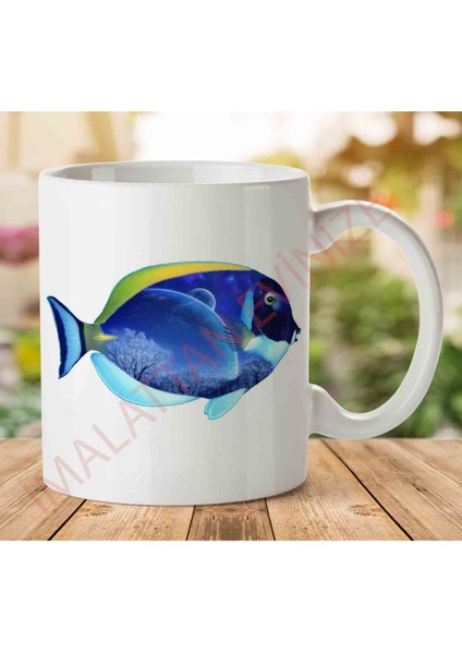 Fish-Png-6 Iki Tarafı Baskılı Kupa Bardak