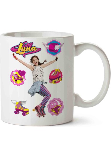 Soy Luna Genç Kız Paten Iki Tarafı Baskılı Kupa Bardak