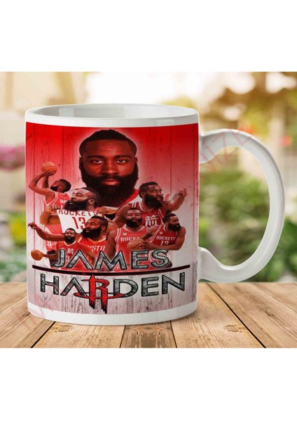 A2633 James Harden Kolaj Iki Tarafı Baskılı Kupa Bardak