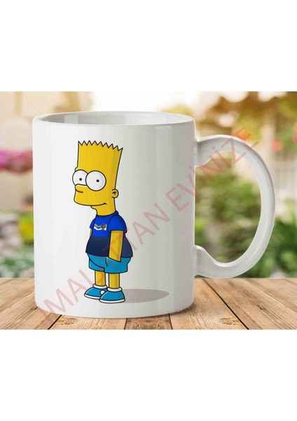 Bart Pato Futsal Iki Tarafı Baskılı Kupa Bardak