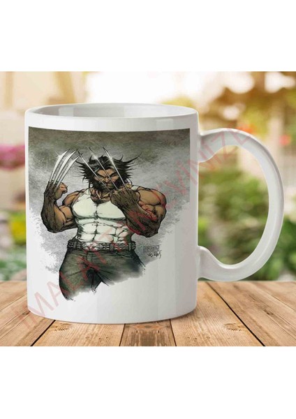 Wolverine Tasarımlı Iki Tarafı Baskılı Kupa Bardak