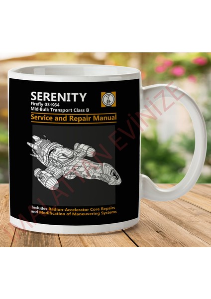 1-640 Firefly Serenity Servis ve Onarım El Kitabı Iki Tarafı Baskılı Kupa Bardak