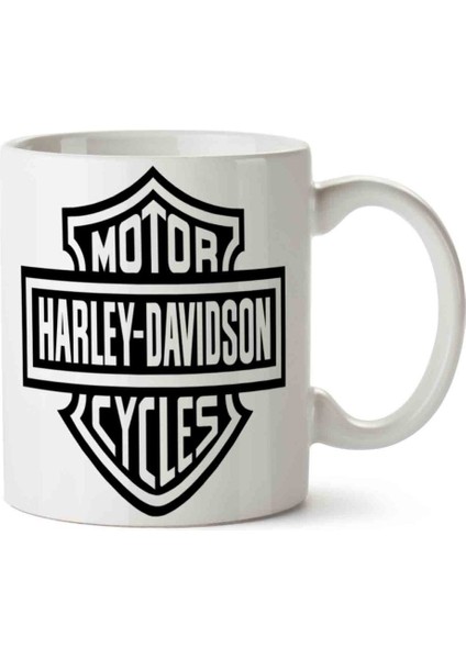 Harley Davidson Iki Tarafı Baskılı Kupa Bardak