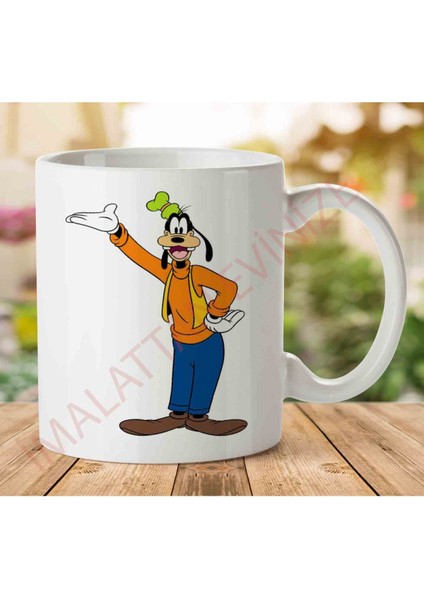 Goofy-Png Iki Tarafı Baskılı Kupa Bardak