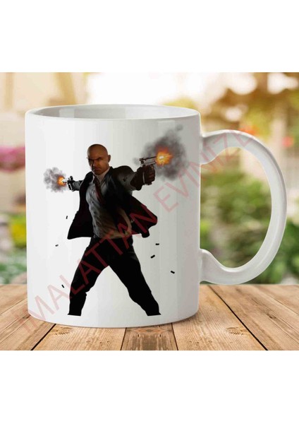 Hitman-Png Iki Tarafı Baskılı Kupa Bardak