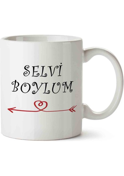 Selvi Boylum Al Yazmalım 2 Iki Tarafı Baskılı Kupa Bardak