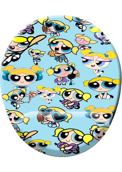 Powerpuff Girls Karakterler Baskılı Bilek Destekli Mouse Pad Mousepad