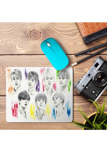 Bts Renkli Yeni Tasarım Mouse Pad Baskılı Mouse Pad Mousepad